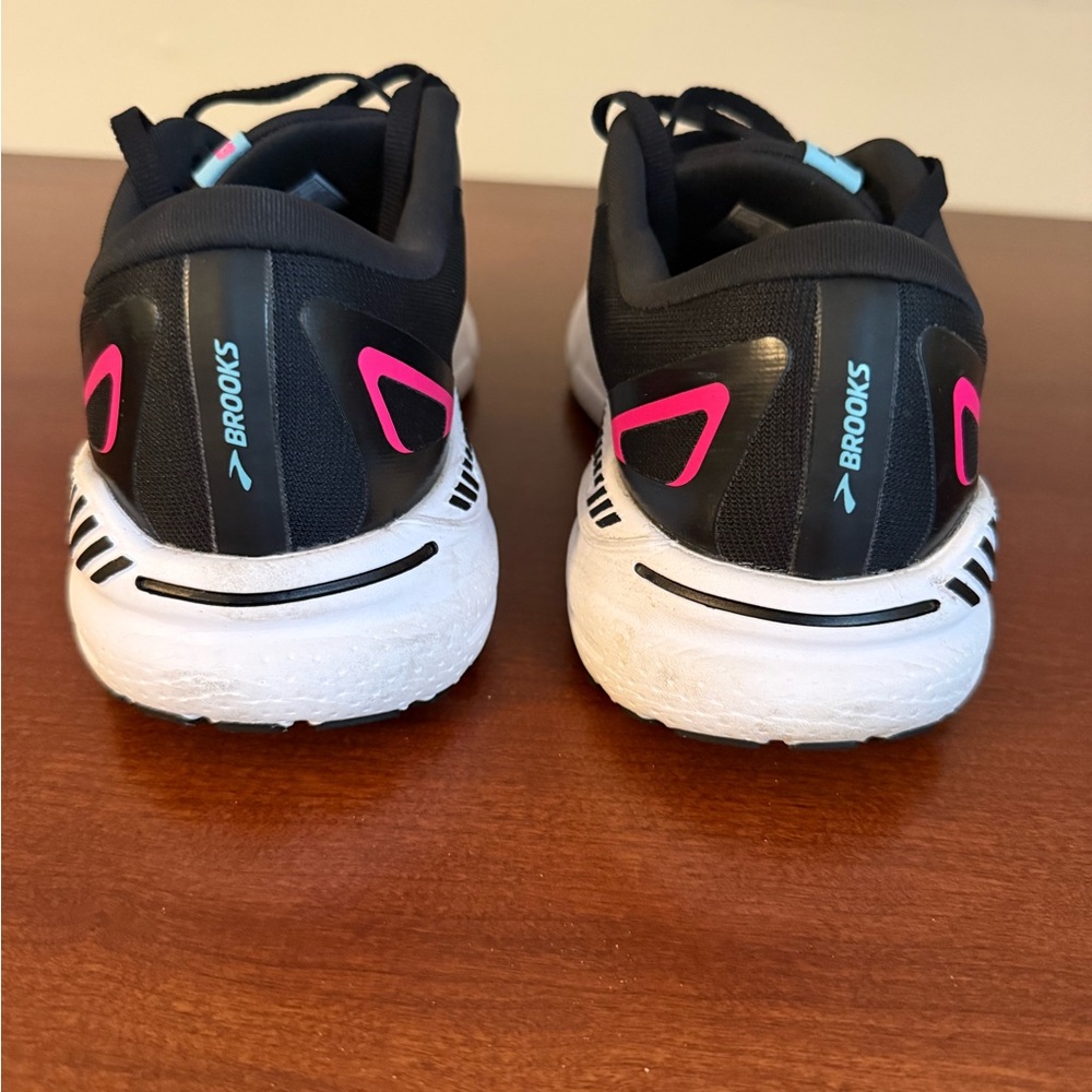 Brooks Black Running Sneakers with Teal and Pink Accents - Picture 5 of 6